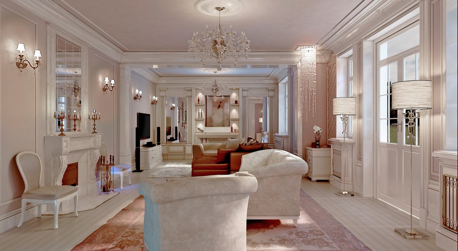 beżowy luksusowy salon