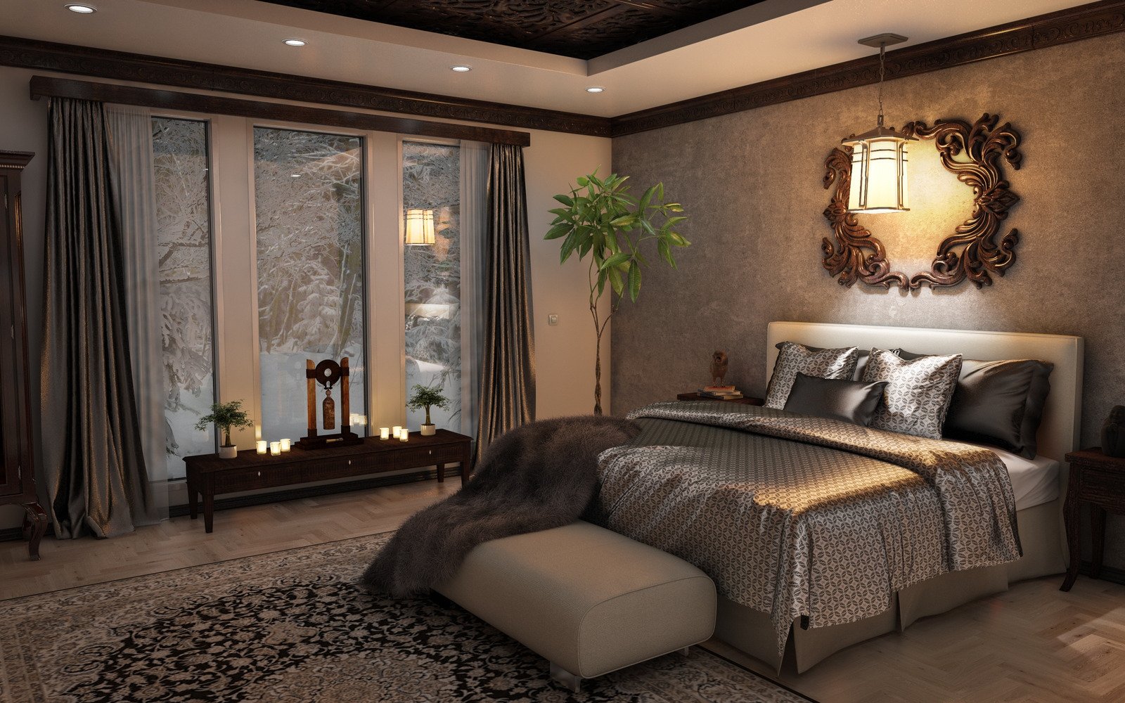 luksusowa sypialnia